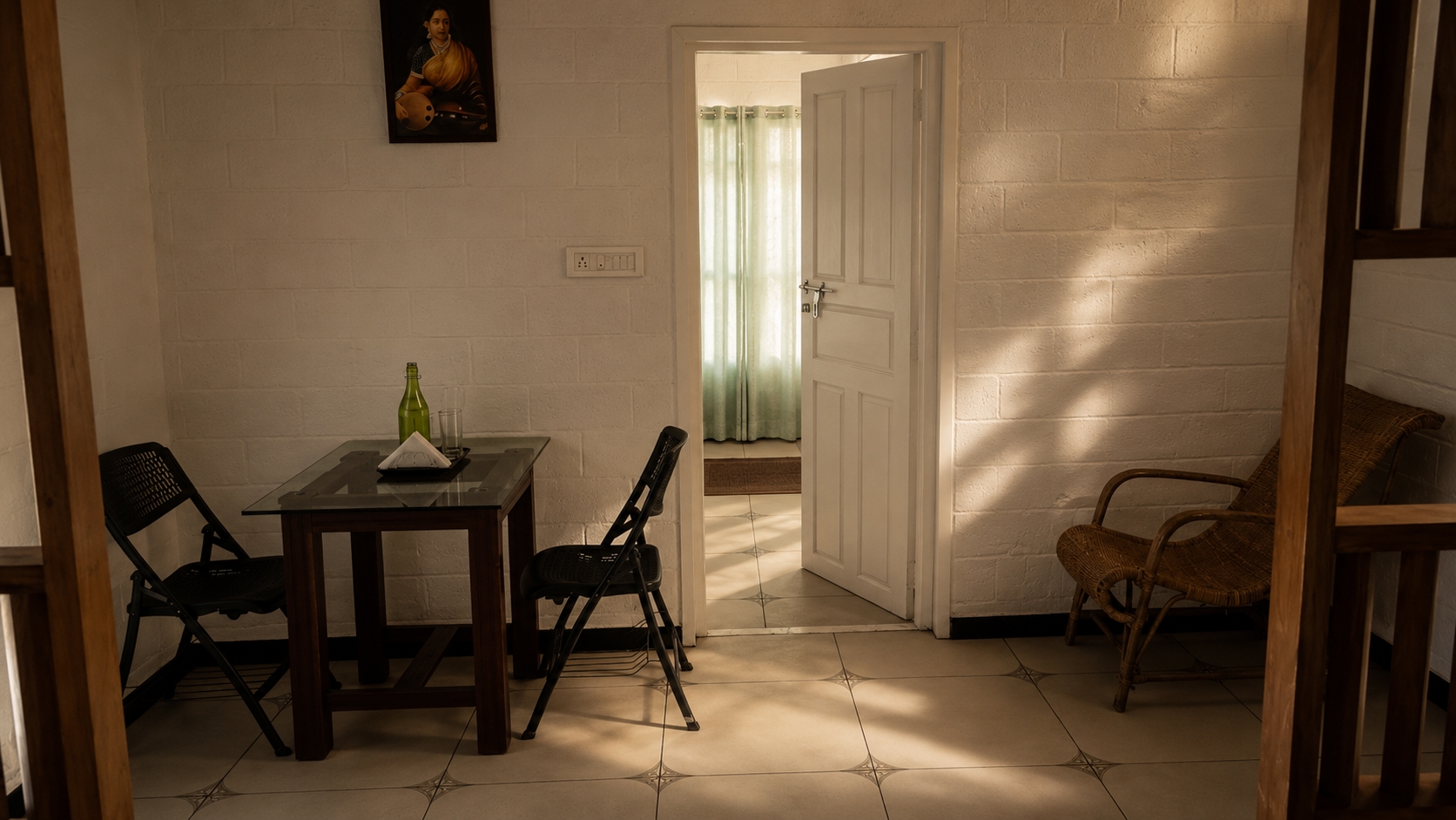 A dining table set for a shared meal, the kind of setup a group booking the whole property can arrange.